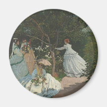 Women in the Garden (1866) Magnets