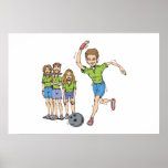 Womens Bowling Team Print