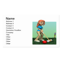 Womens Croquet Business Card Templates