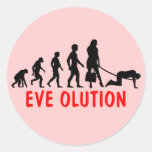 Women's evolution round stickers