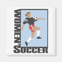 Women's Soccer T shirts and Gifts Fridge Magnets