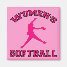 WOMEN'S SOFTBALL REFRIGERATOR MAGNETS