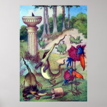 Wonderland Animals Poster