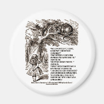 Wonderland Which Way I Ought To Go Quote Refrigerator Magnet