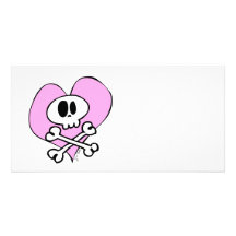 Wonky Skull Custom Photo Card