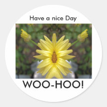 WOO-HOO!, Have a nice Day Round Stickers