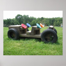 Wood Car Poster