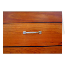 Wood Drawer Handle Greeting Card