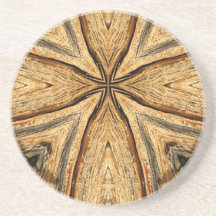 Wood Grain Cross Coasters