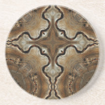 Wood Grain Cross Coasters