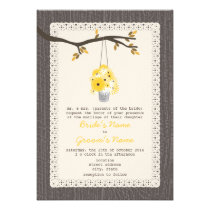 Wood Inspired Tin Can Wildflowers Fall Wedding invitations