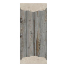 Wood Parchment Rustic Country Wedding Program Menu Rack Card Design