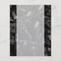 Wood pieces in black and white. personalized flyer