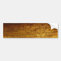 Wood teak bumper sticker