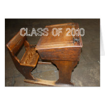 Wooden Desk and Chair Class of 2010 Card