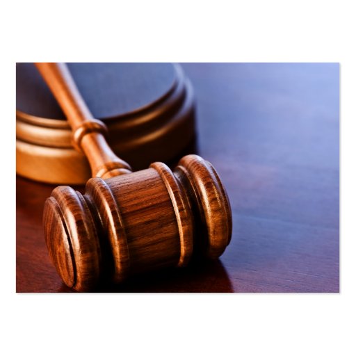 Wooden Judge's Gavel Business Card Template