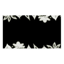 Wooden leaf shapes in black and white business card