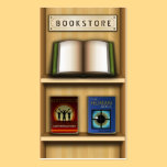 Wooden Shelf Book Store Bookstore Business Cards business cards