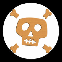 Wooden Skull stickers