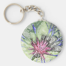 Woodland star flower key chain