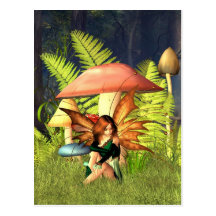 Woodland Toadstool Fairy Postcards