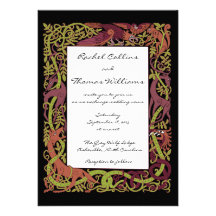Woodland Tones Celtic Animals Wedding Invitation