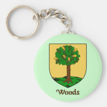 Woods Family Shield Keychain