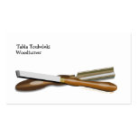 Woodturning Tools Crossed Roughing Gouge and Skew Business Card Template