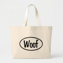 Woof Oval Canvas Bag