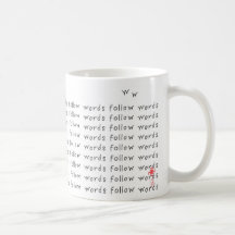 Words follow words mugs