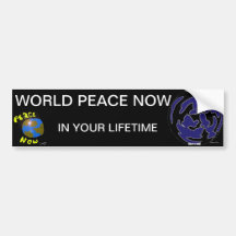 WORKD PEACE BUMPER STICKERS