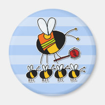 worker bee - crossing guard fridge magnet