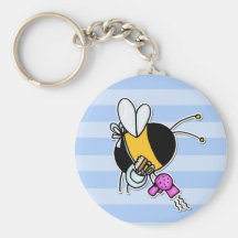 worker bee - hairdresser key chain