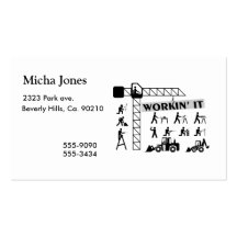 Workin It Blue Collar Workers Business Card