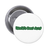 World's Best Aunt (Green) buttons by pb_family2 World's Best Aunt (Green) buttons