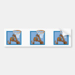 world basketball design bumper sticker