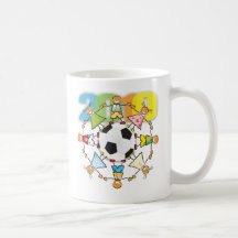 World children soccer fans coffee mugs