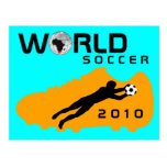 World Cup Soccer 2010 Shoe Blue Orange Postcard