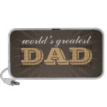 World greatest dad western style brown starburst iPhone speakers