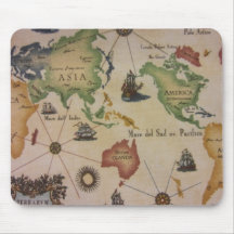 World Map Pacific Mousepad