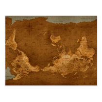 World Map - Upside Down postcards