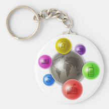 World of Communication Key Chain