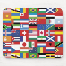 World of flags mouse pad
