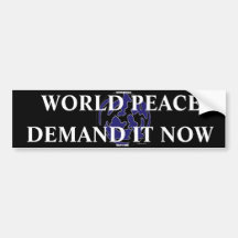 WORLD PEACE BUMPER STICKER