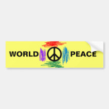 WORLD PEACE BUMPER STICKER