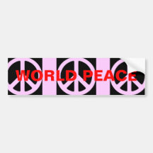 WORLD PEACE BUMPER STICKERS
