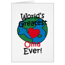 World’s Greatest Oma Heart Greeting Cards
