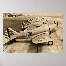 World War II Fighter Planes Severski P-35s Print