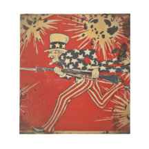 World War One Fourth of July Note Pad