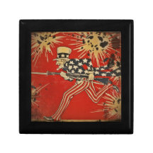 World War One Fourth of July Trinket Boxes